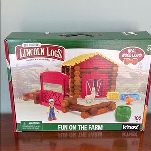 Hasbro Lincoln Logs Farm Building Set - Red and Brown